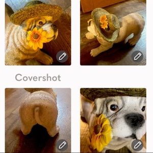 Huge dog Dais 🌼Statue w hat 👒 17Lx7Wx12H